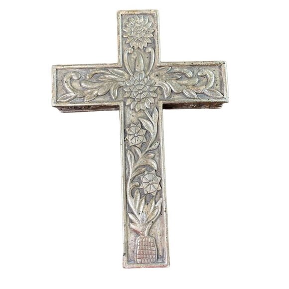 Jane Seymour Coral Canyon Cross Crucifix Wall Hanging Hollywood Regency Art u - Picture 1 of 7